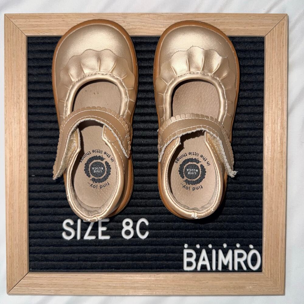 Livie and Luca gold mary jane shoes 8C